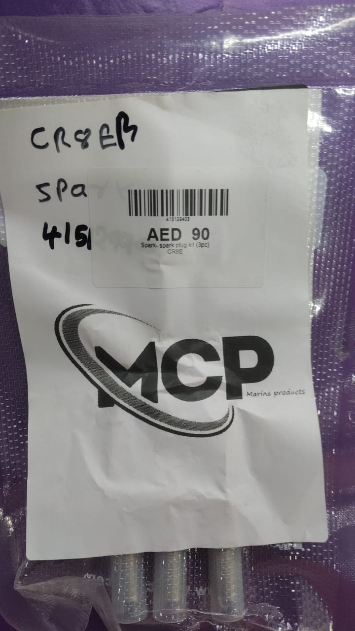 415129403	Spark plug  CR8E Kit (3 Pc for one engine)