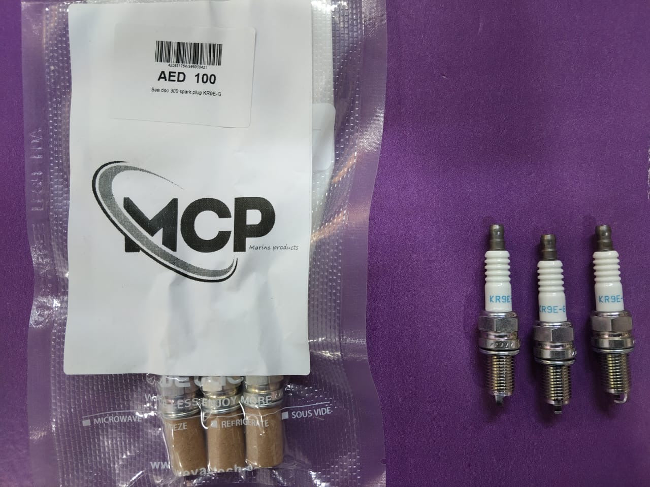 Sea doo spark plug KR9E-G 1Kit (1Kit=3Pc)